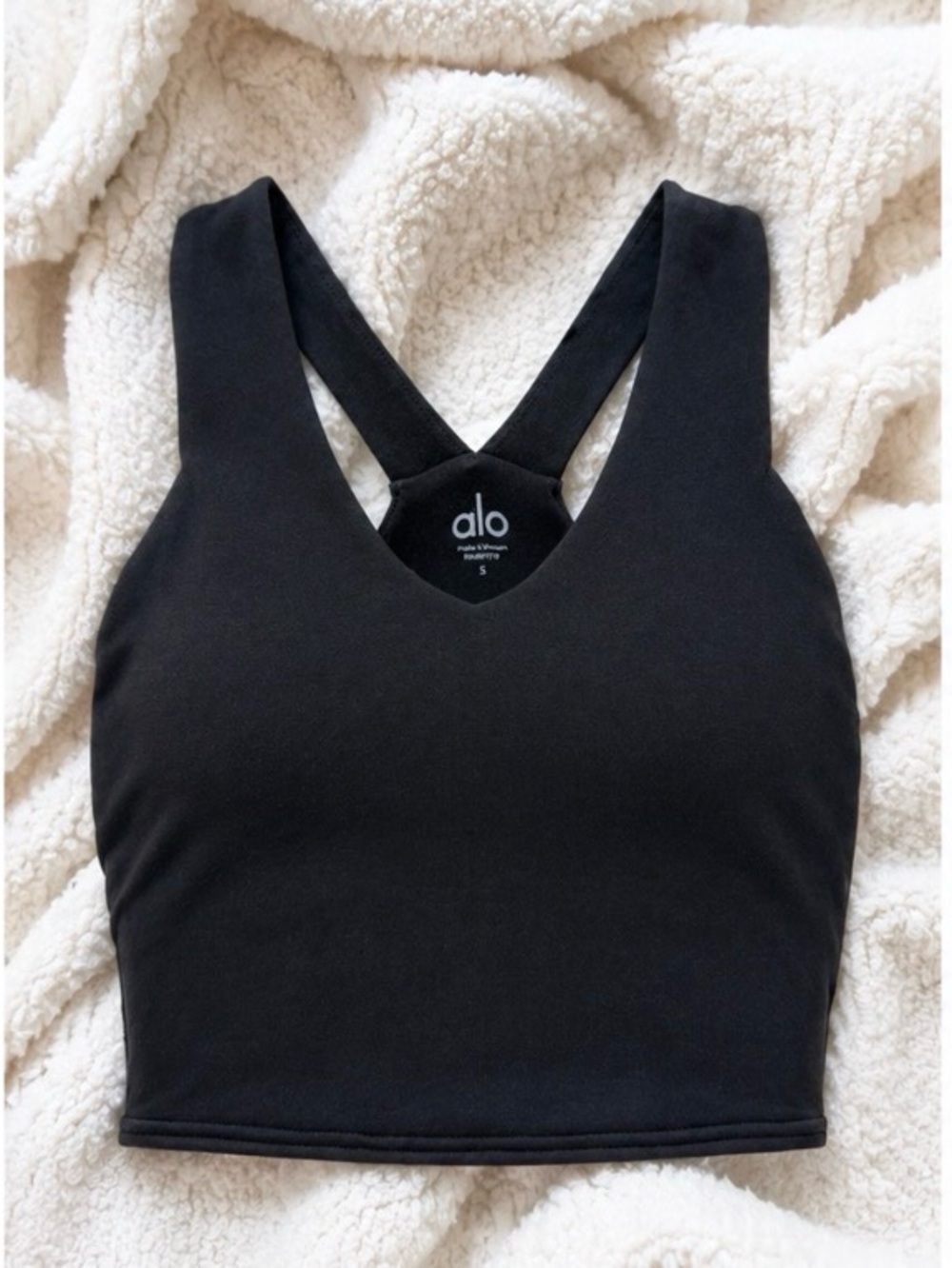 ALO Yoga Black Airbrush Real Bra